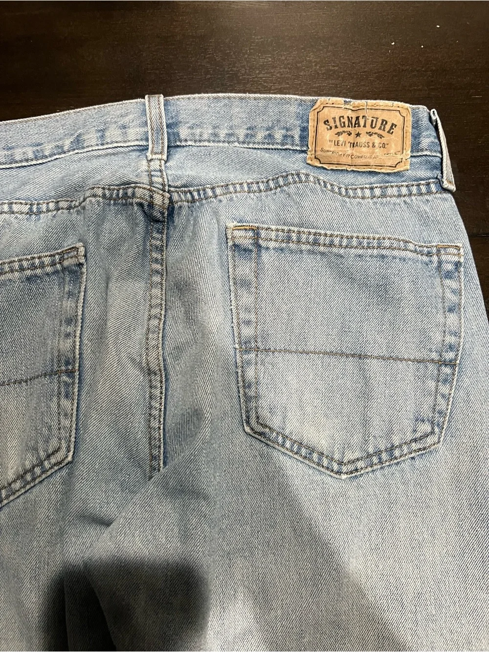 Levi's Signature Men's Jeans 34x34 Blue, Regular Fit, Straight Denim, Light Wash